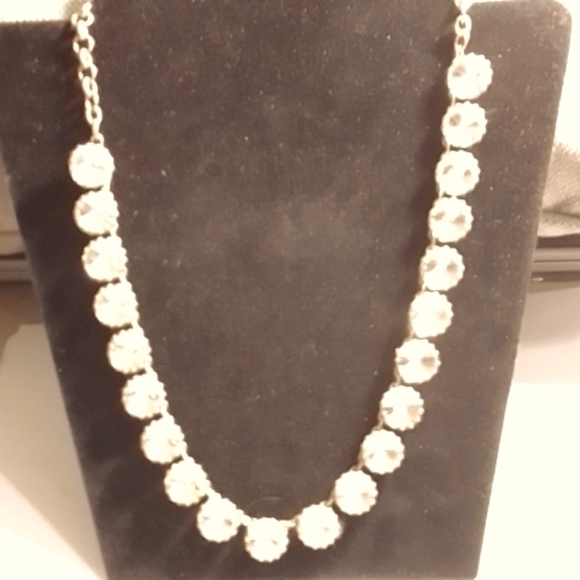 J Crew Rhinestone And Gold Tone Necklace - Picture 2 of 5